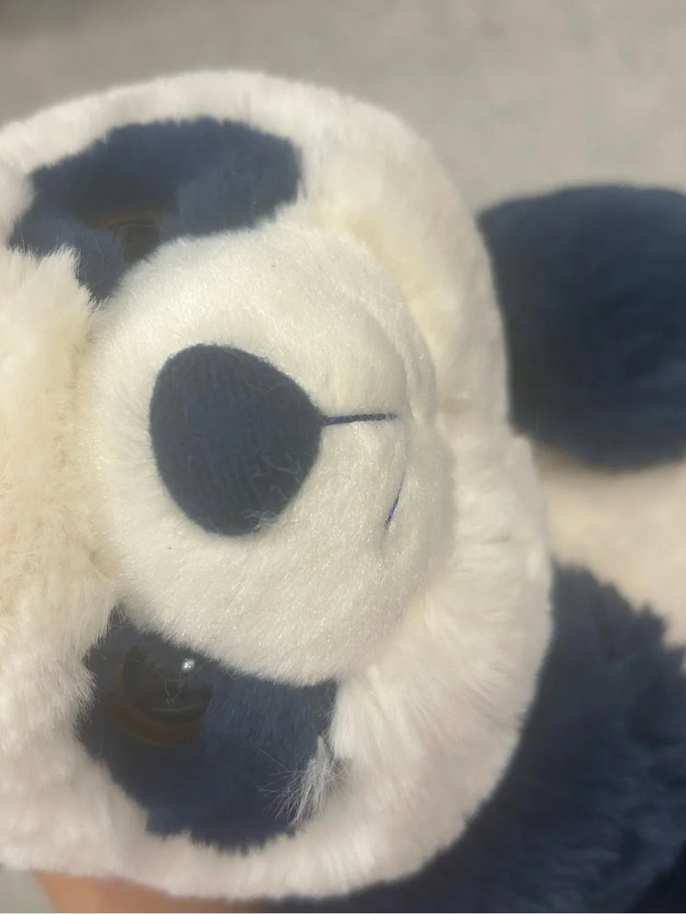 NWT ultra soft Plush Panda Stuffed Animal - Navy & White